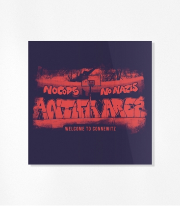 30 Sticker - Antifa Area - Blue/Red