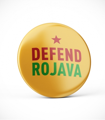 Defend Rojava - Yellow - Button