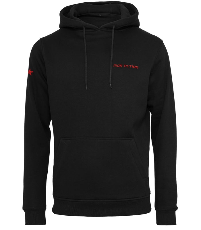 Hoodie black hot sale and red