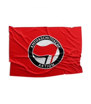 Fahne - Antifa (rot)