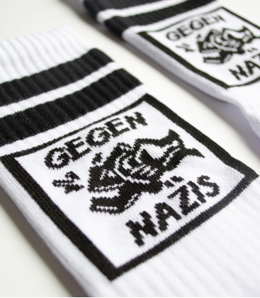 Tennissocken - Gegen Nazis - white