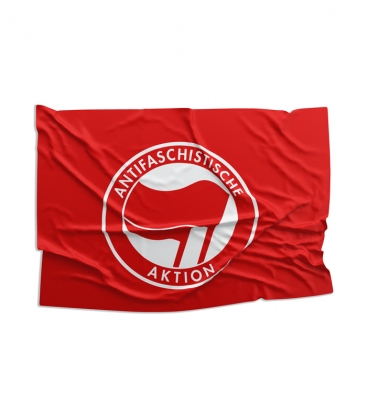 Fahne "Antifaschistische Aktion" rot