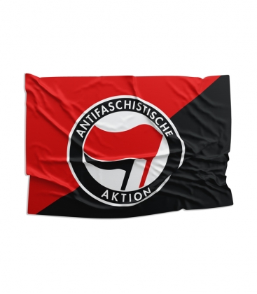 Fahne "Antifa Diagonal" red-black