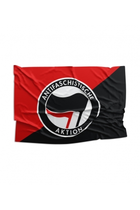 Fahne "Antifa Diagonal" black-red