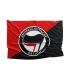 Fahne "Antifa Diagonal" black-red