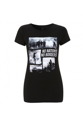 T-Shirts - No Borders No Nations - tailliert