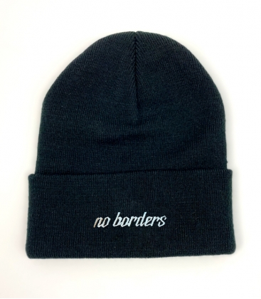 Wintermütze "No Borders" - Black - Stick 