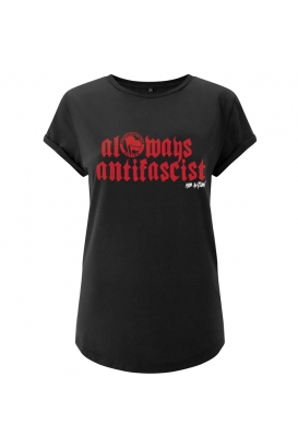 T-Shirt - Mob Action - Always Antifascist - tailliert - schwarz