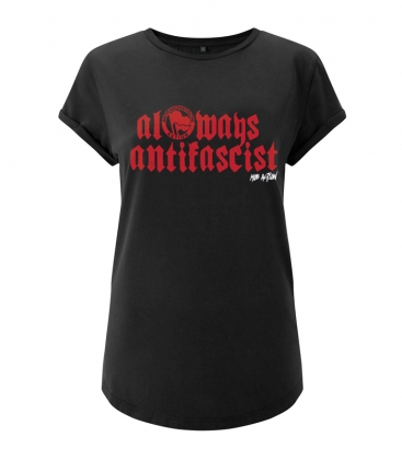 T-Shirt - Mob Action - Always Antifascist - tailliert - schwarz