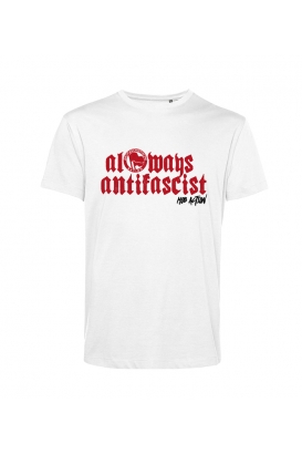 T-Shirt - Mob Action - Always Antifascist - Unisex - White