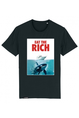 Eat the Rich - No Borders - T-Shirt - Black